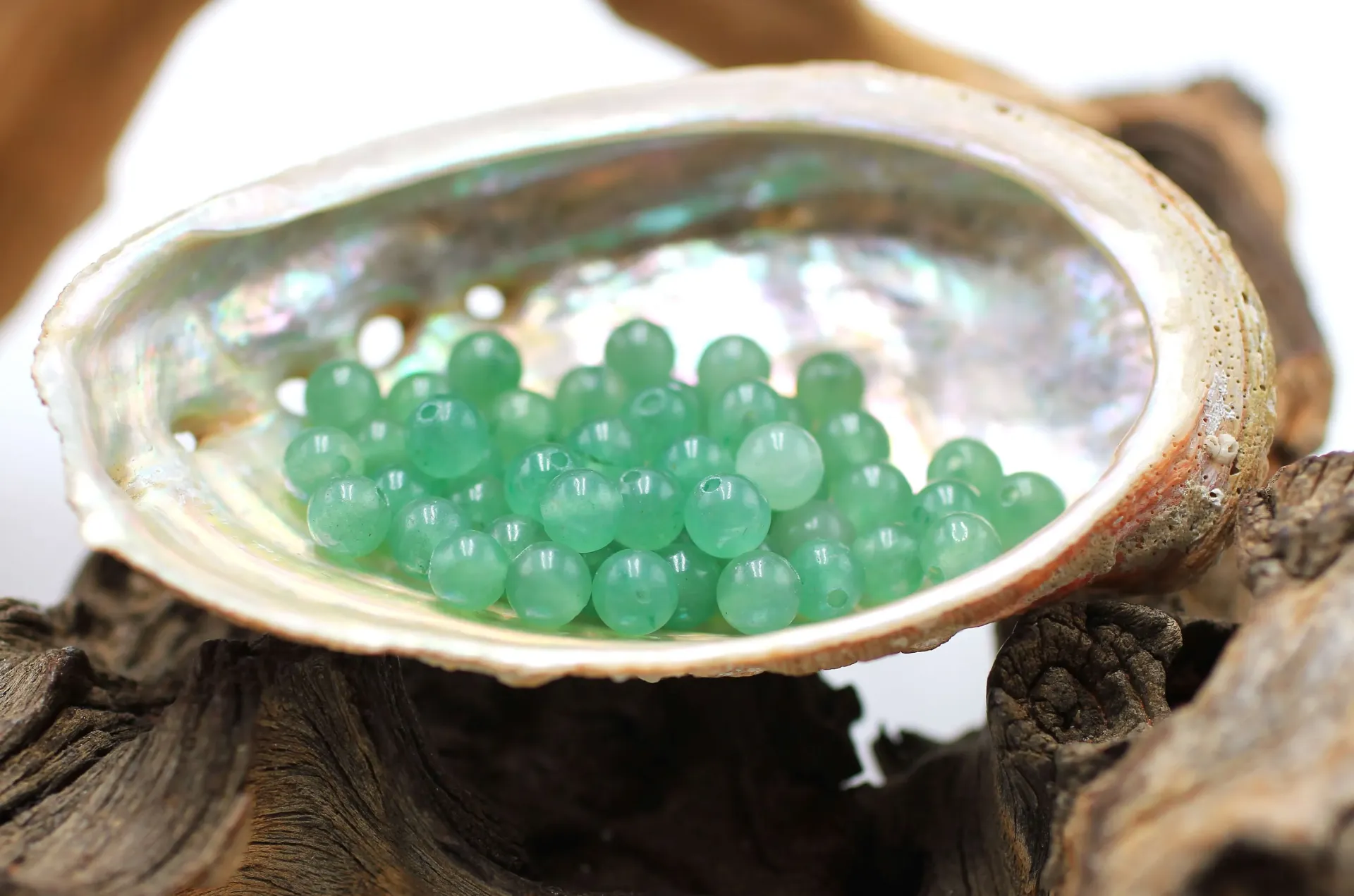 Perle 6mm en Aventurine verte