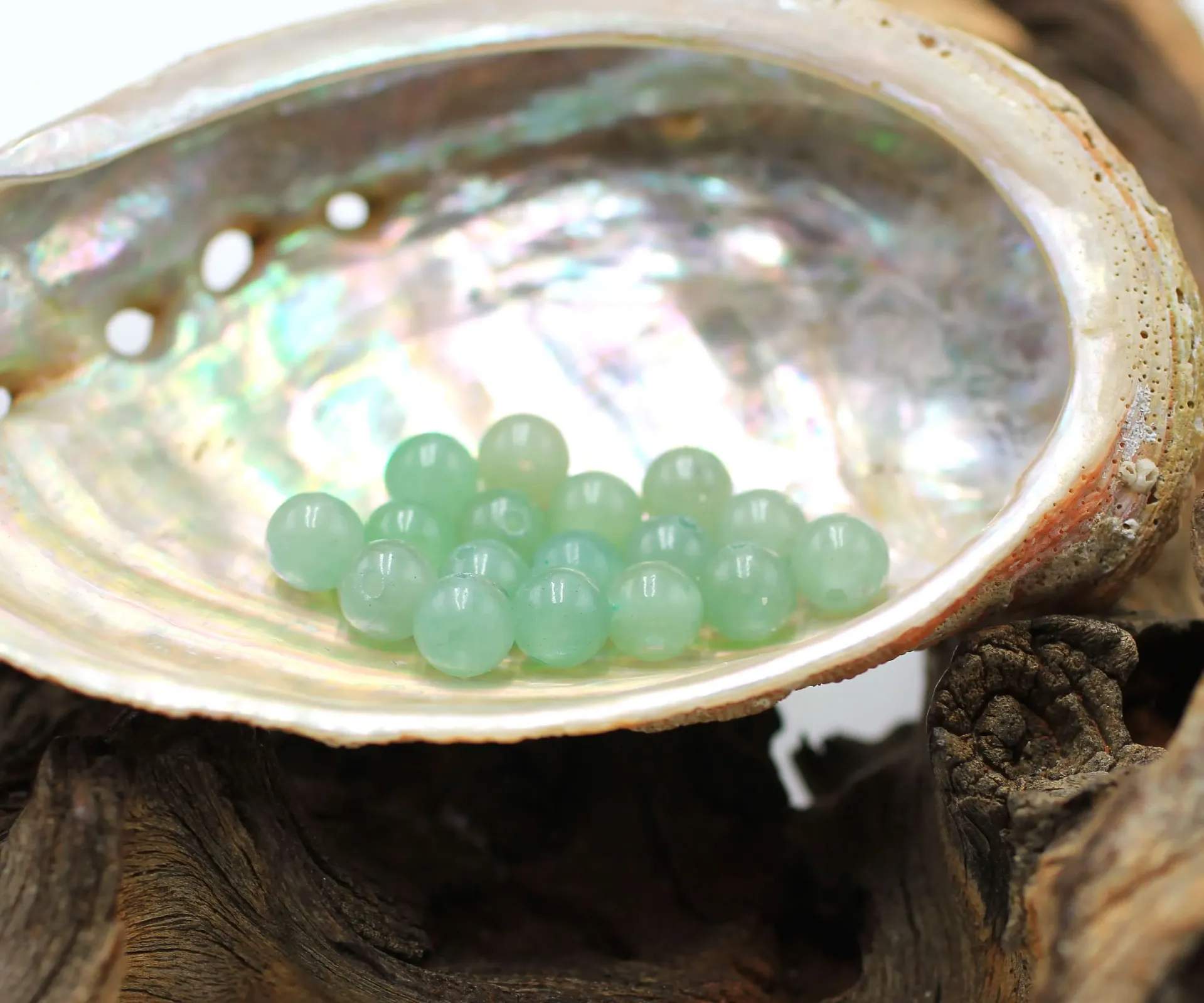 Perle 6mm en Aventurine verte