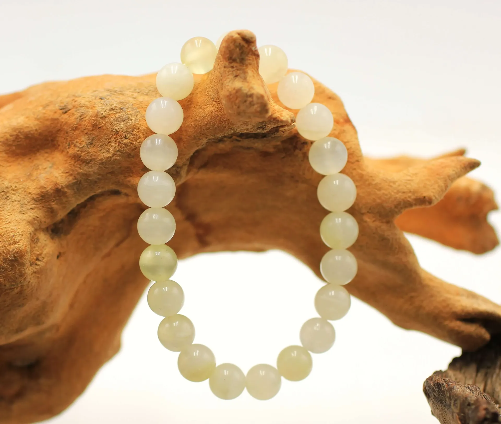 Bracelet en perles 8mm en Calcite verte