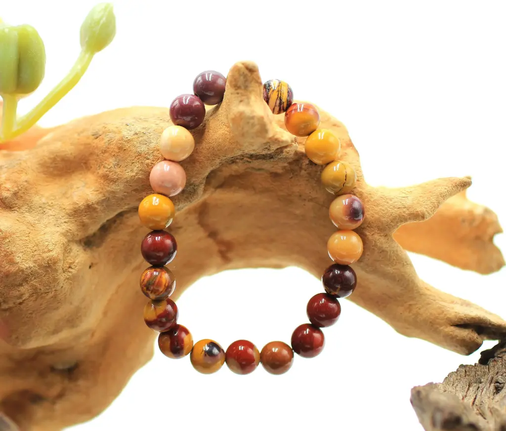 Bracelet en perles 8mm en Jaspe mokaïte