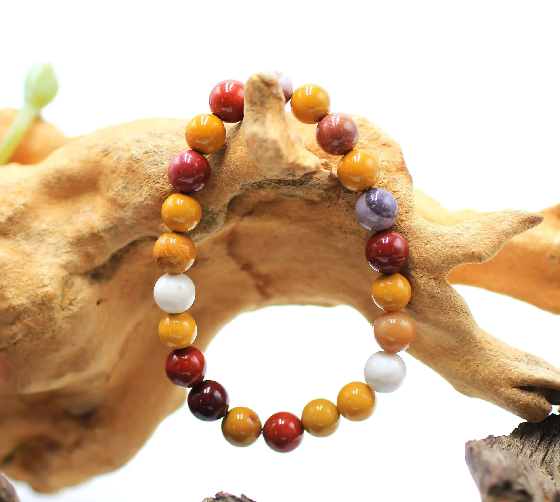 Bracelet en perles 8mm en Jaspe mokaïte