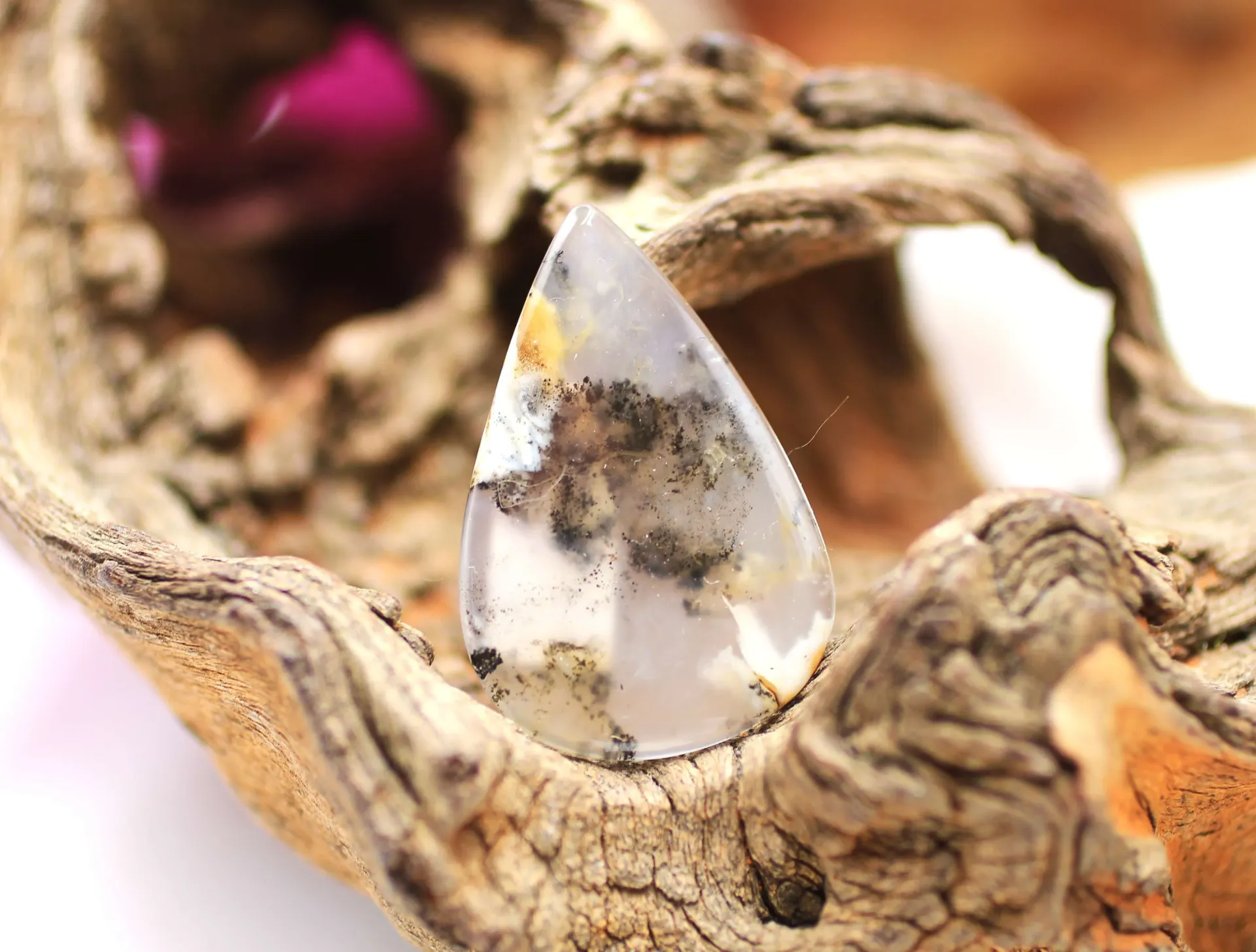 Cabochon en Agate dendritique