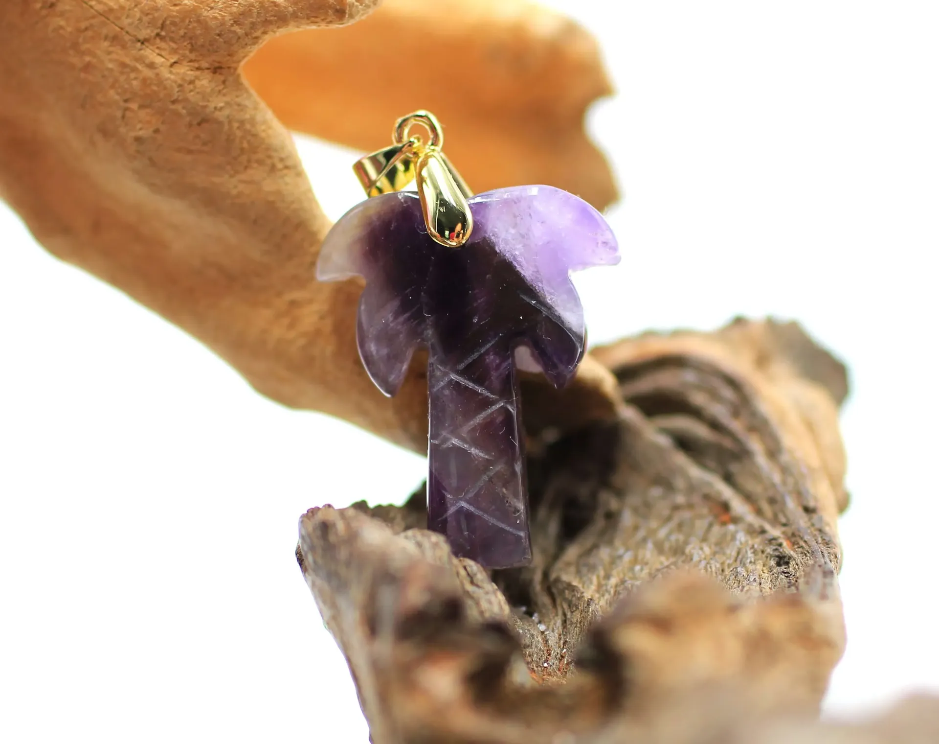 Pendentif palmier en Améthyste