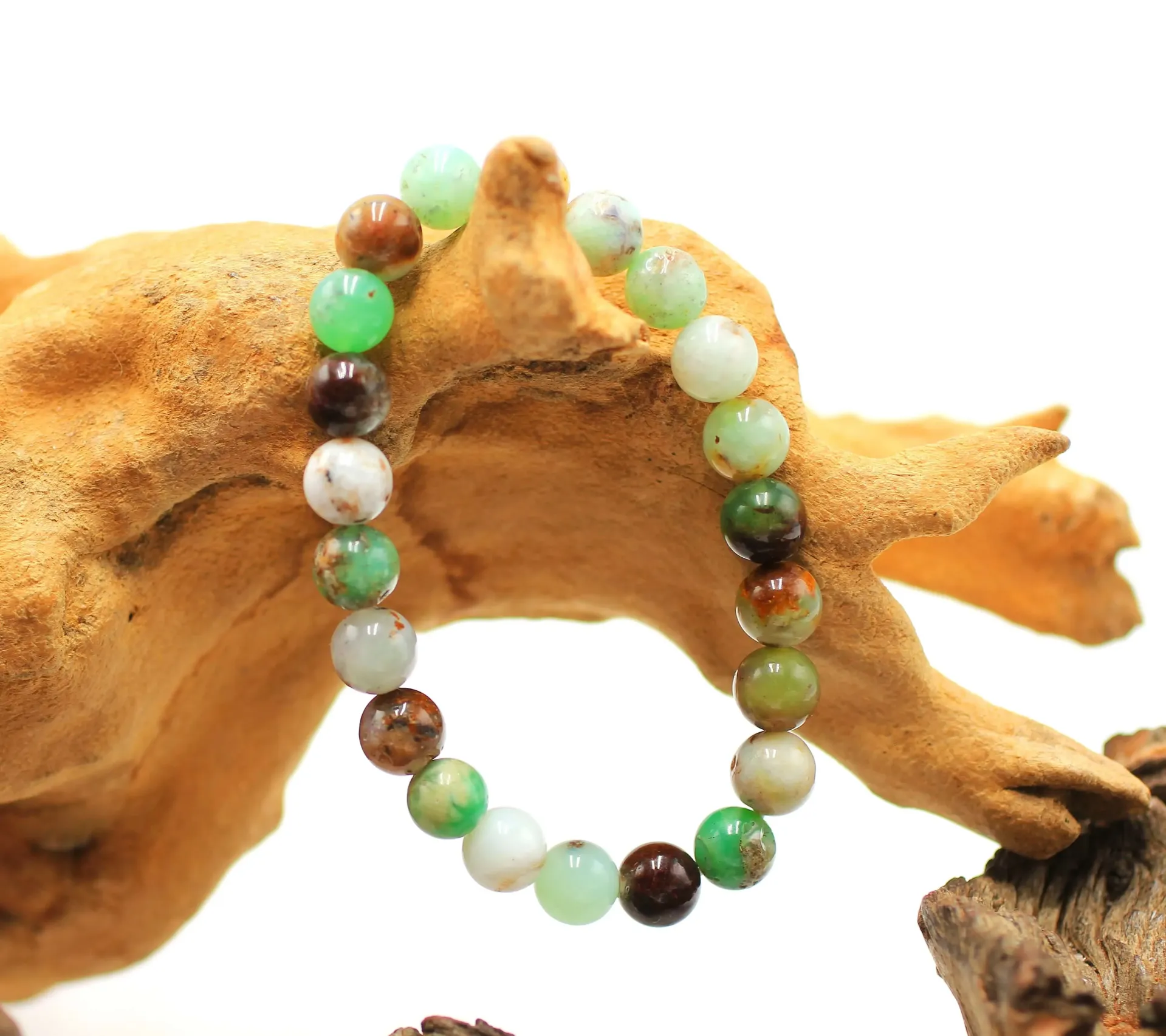 Bracelet en perles 8mm en Chrysoprase