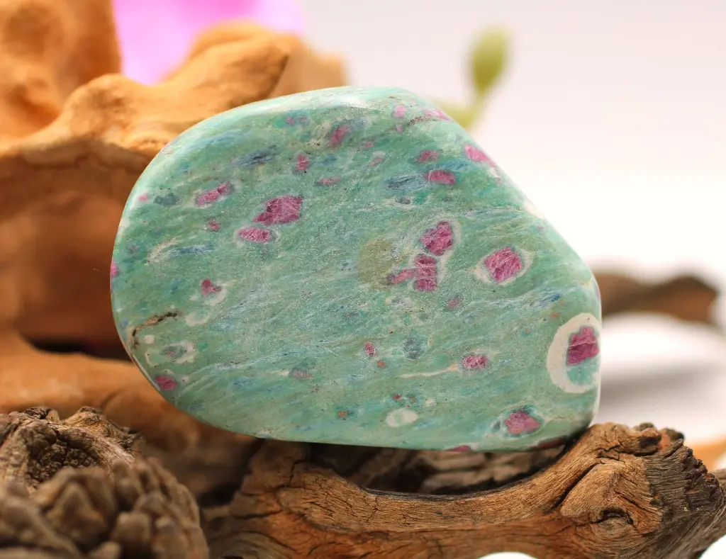 Galet en Fuschite avec Rubis