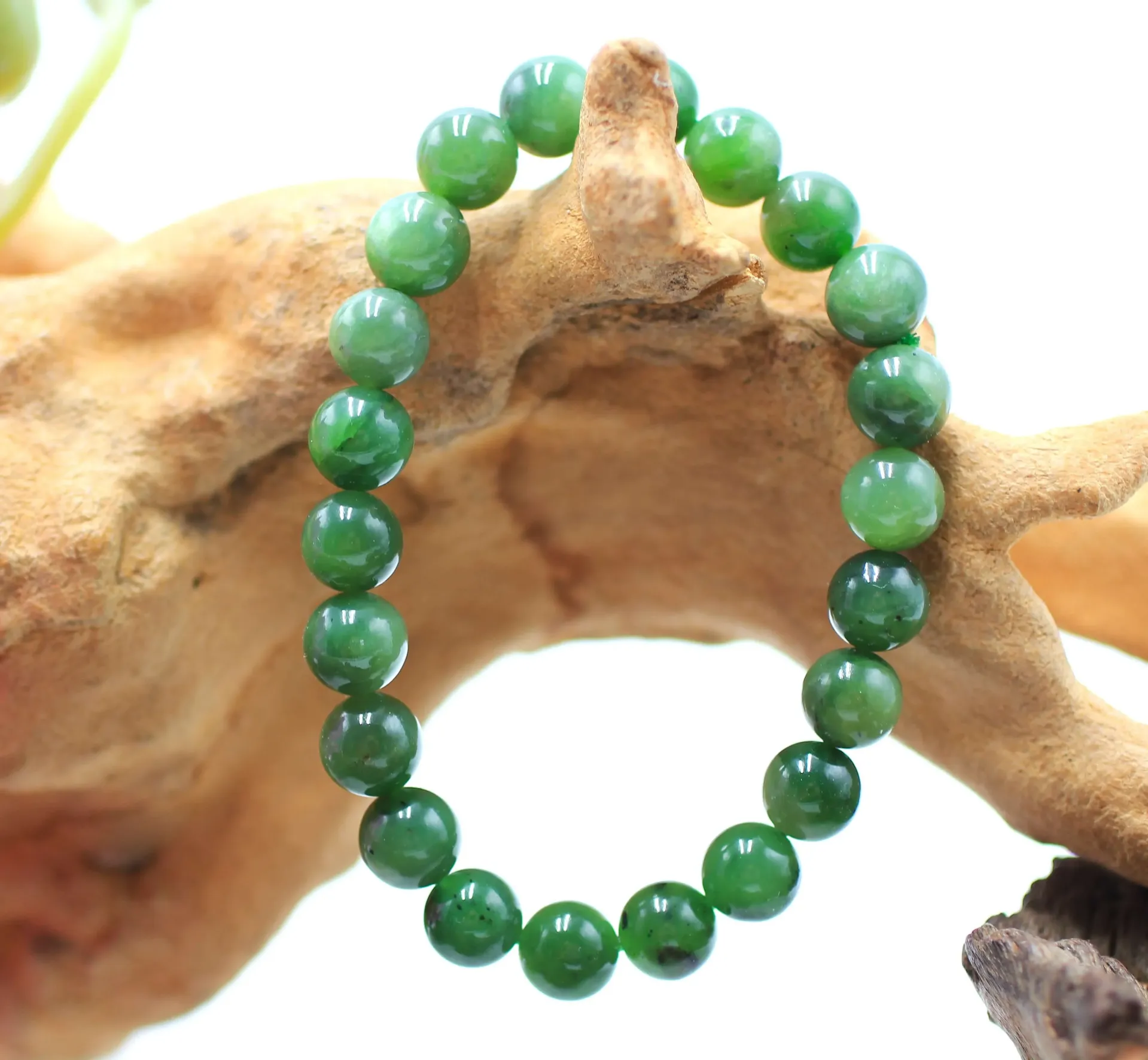 Bracelet en perles 8mm en Jade néphrite