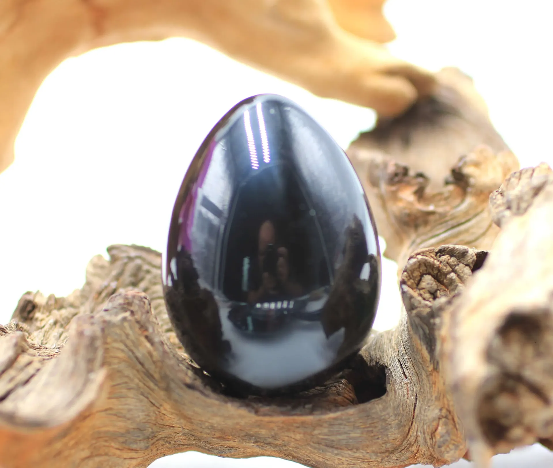 Œuf en Obsidienne œil céleste