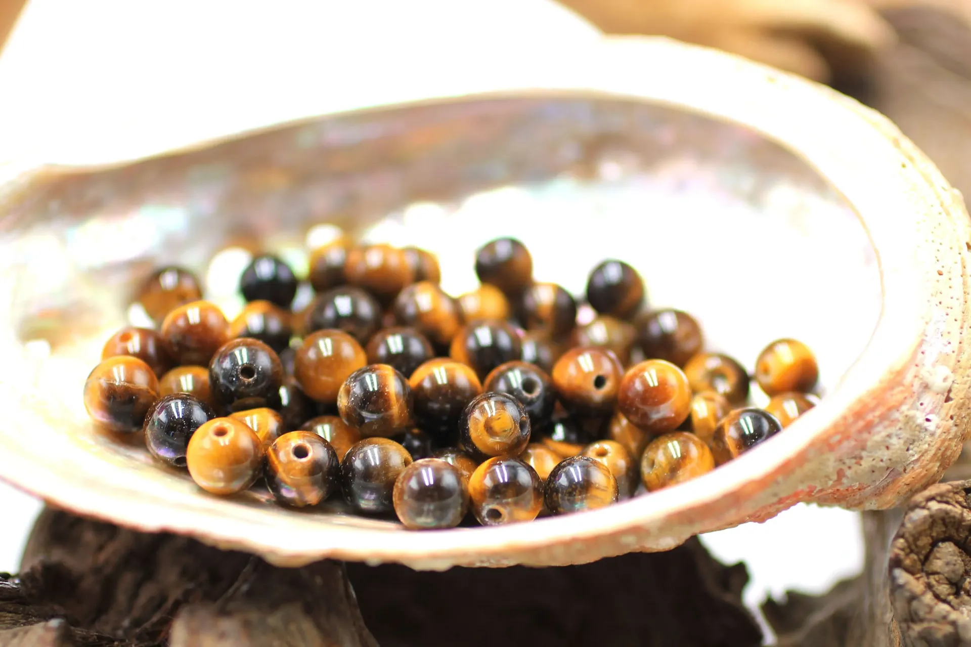 Perle 6mm en Œil de tigre