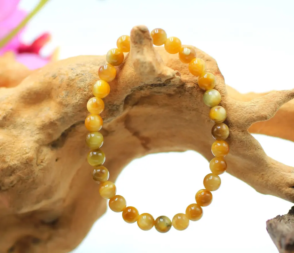 Bracelet en perles 4mm en Œil de tigre