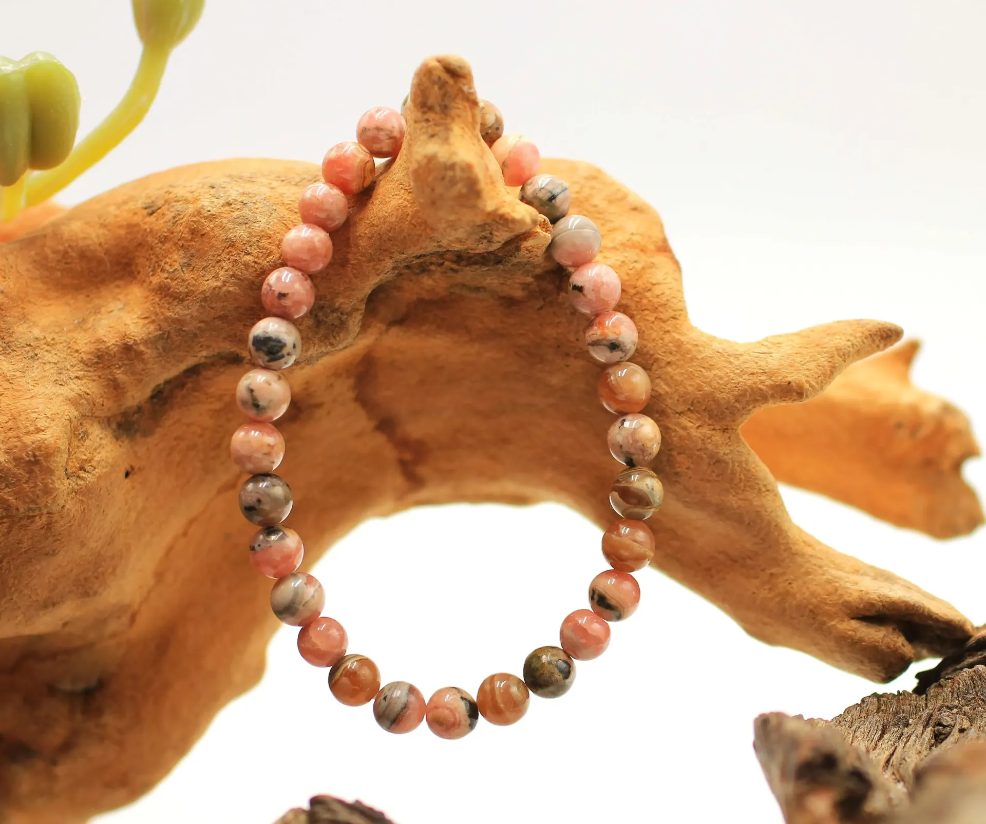 Bracelet en perles 6mm en Rhodochrosite