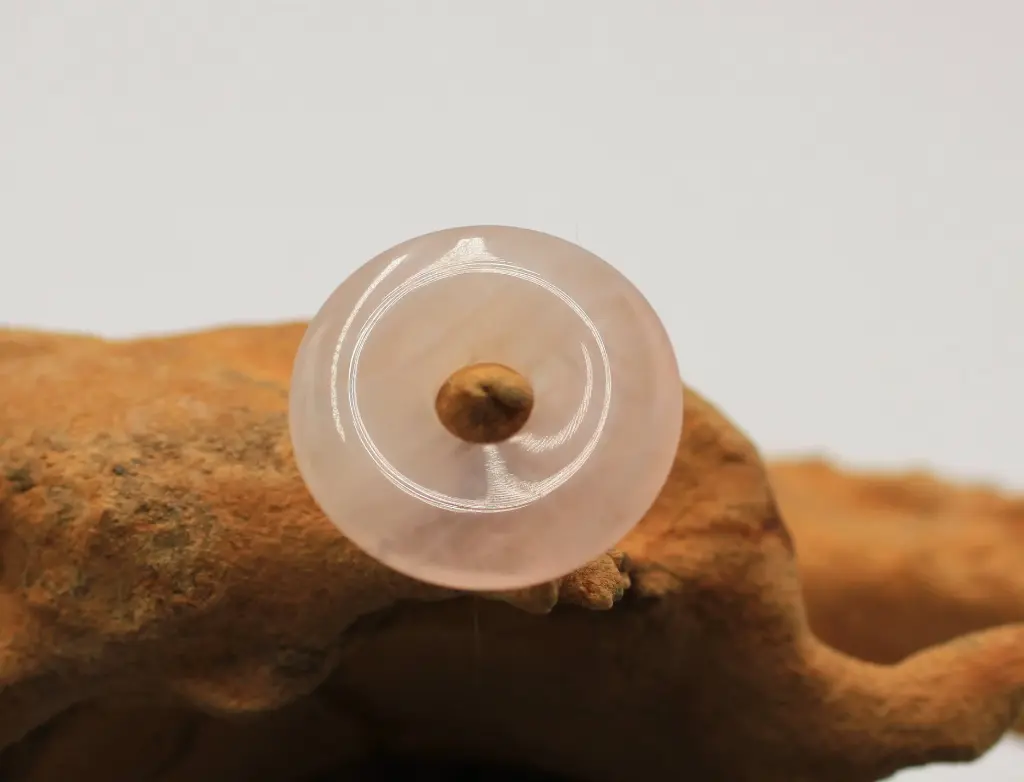 Pendentif donut en Quartz rose