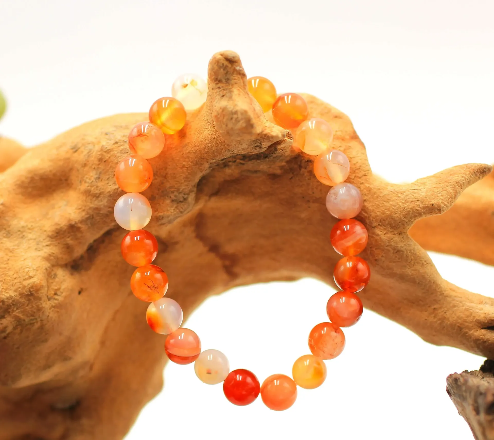 Bracelet en perles 8mm en Cornaline