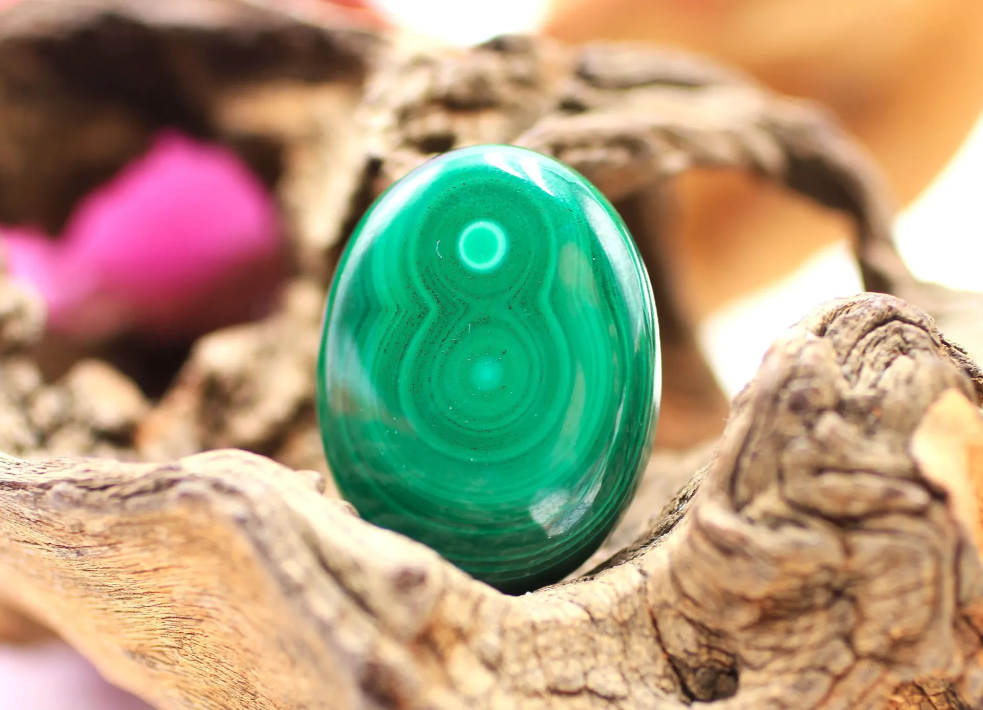Cabochon en Malachite