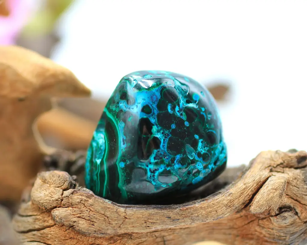 Chrysocolle-Malachite roulée