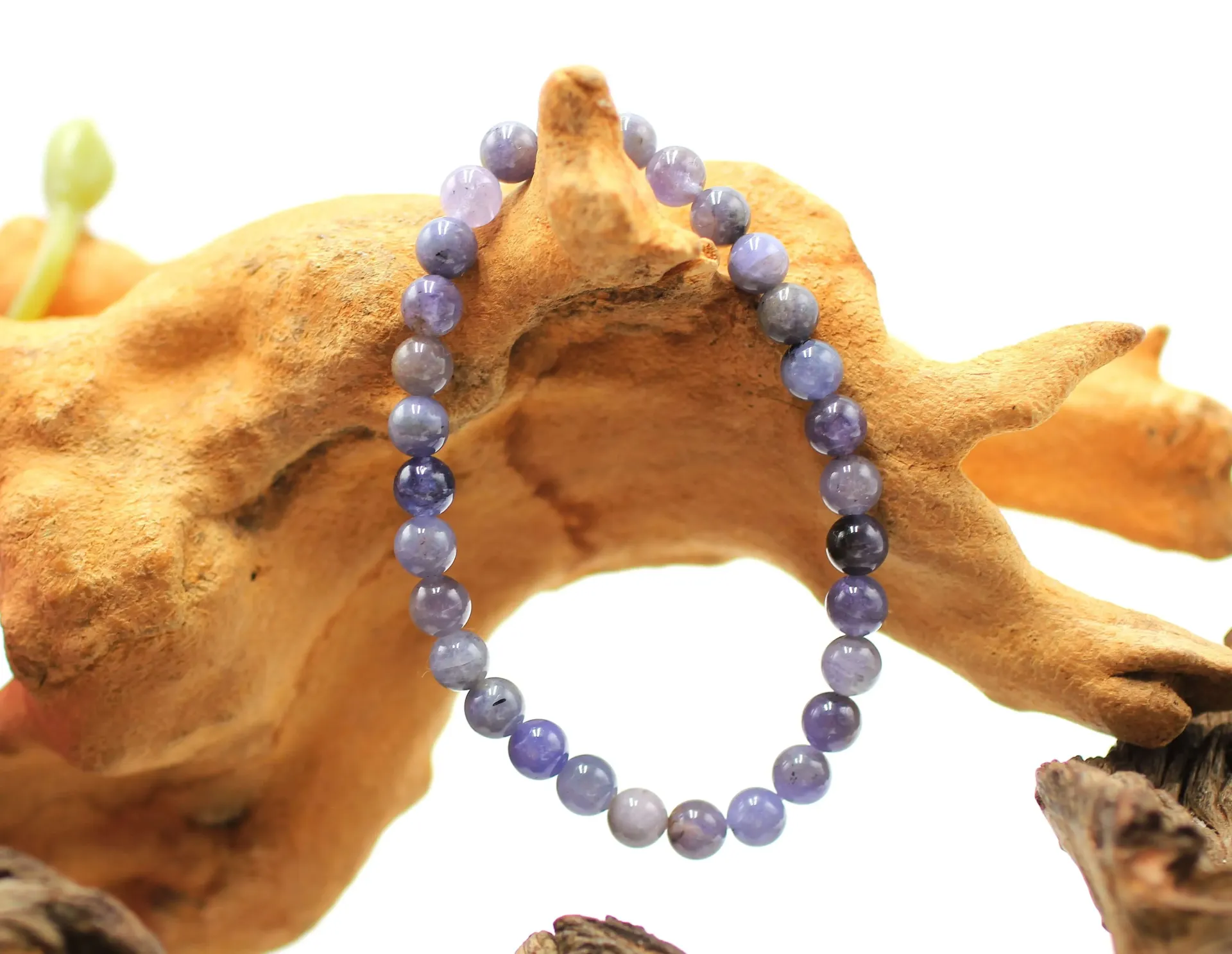 Bracelet en perles 5mm en Tanzanite bleue