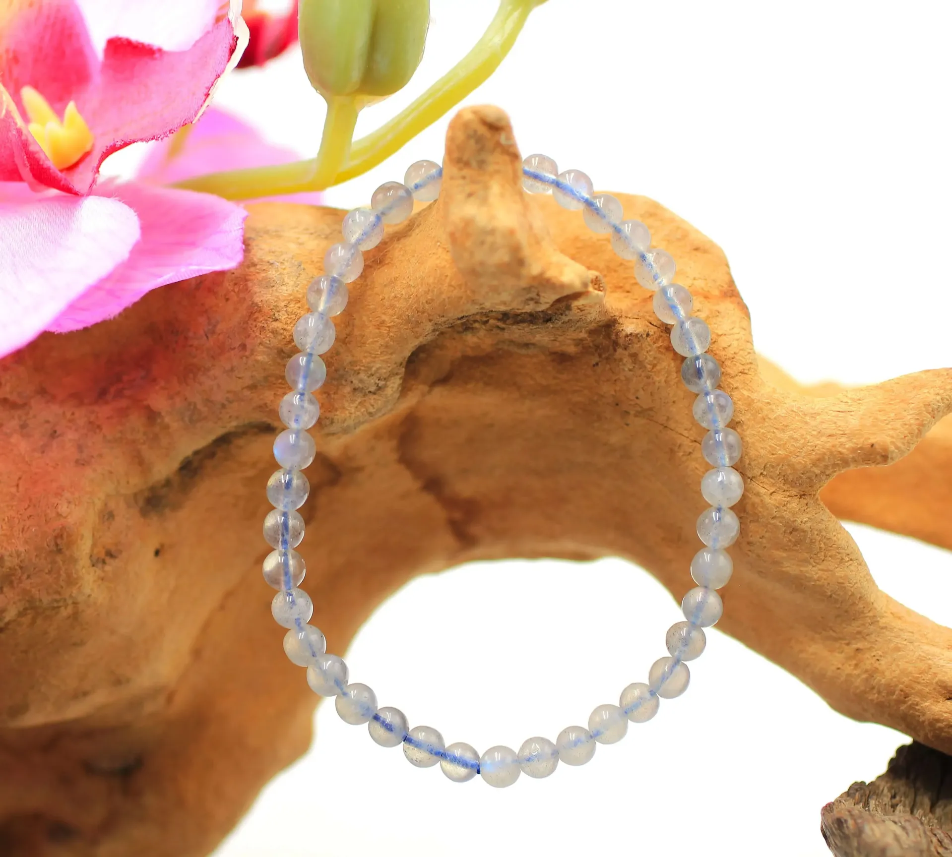 Bracelet en perles 4mm en Labradorite