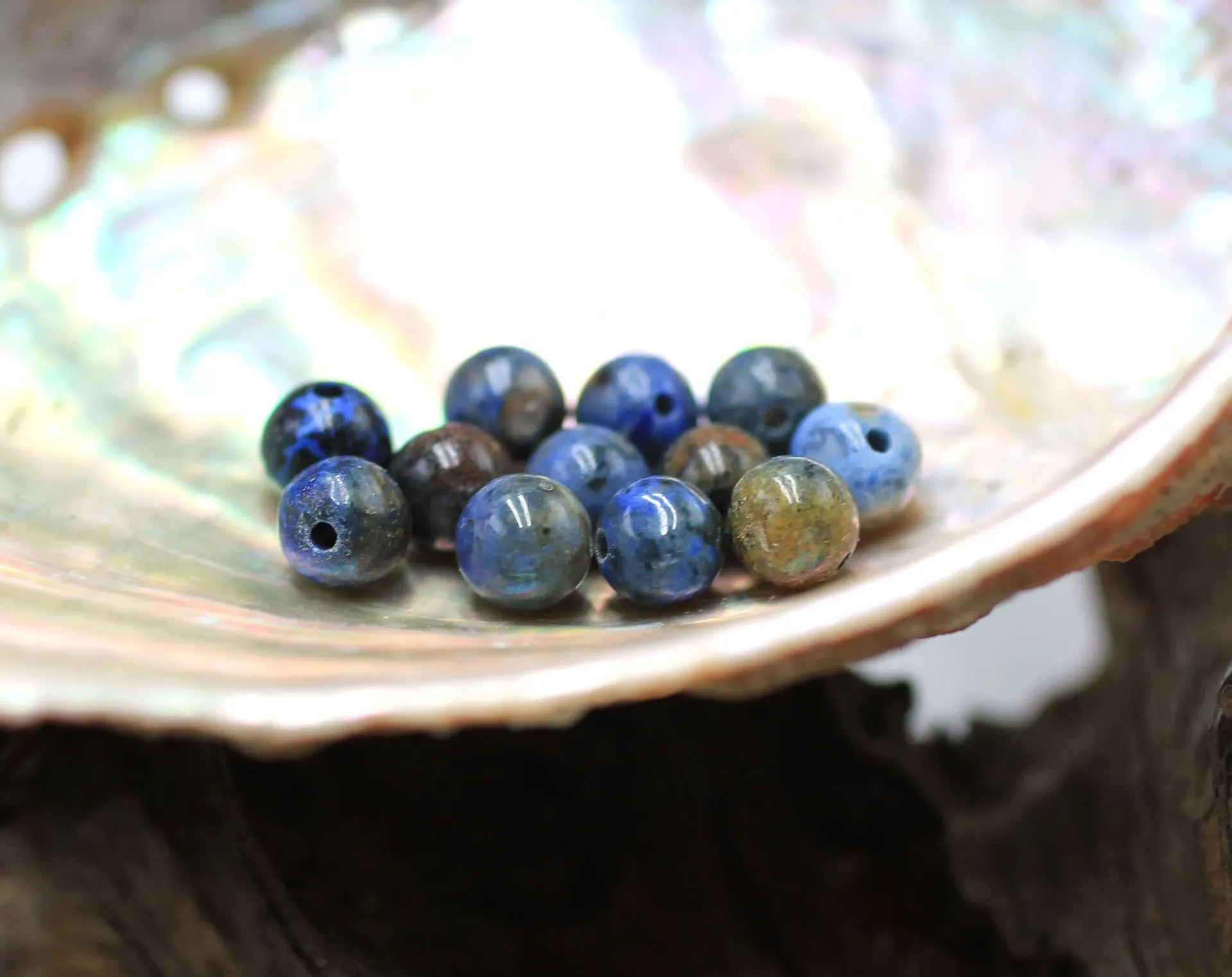 Perle 6mm en Dumortiérite