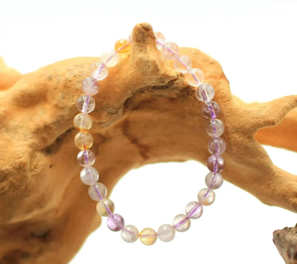 Bracelet en perles 6mm en Amétrine