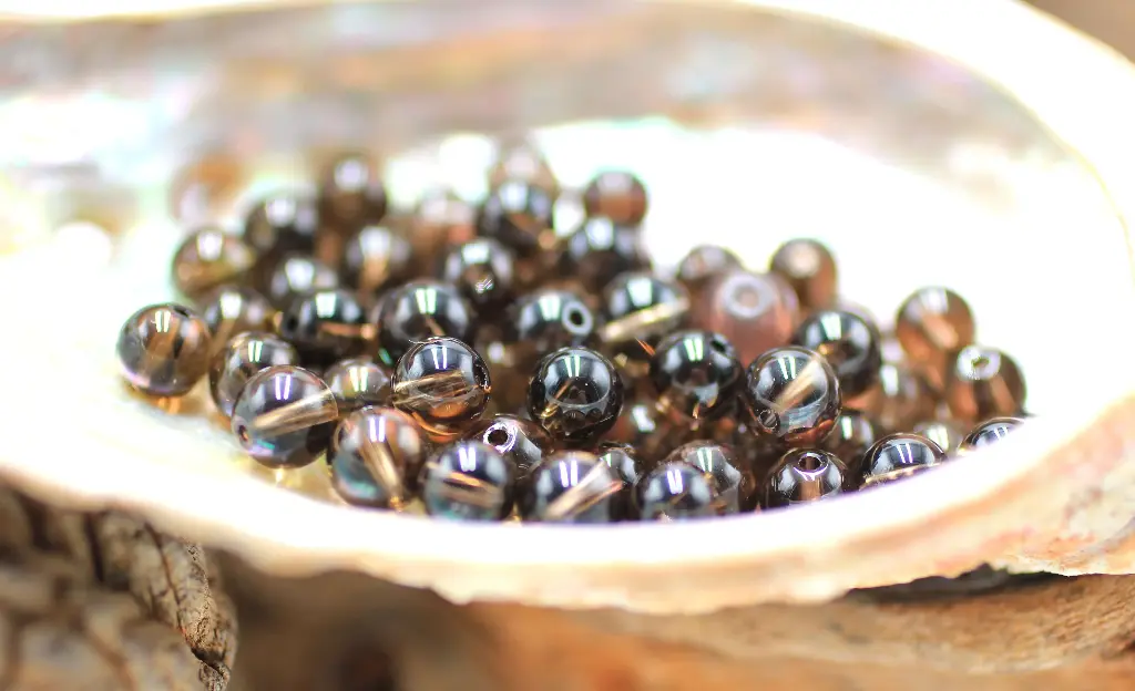 Perle 6mm en Quartz fumé