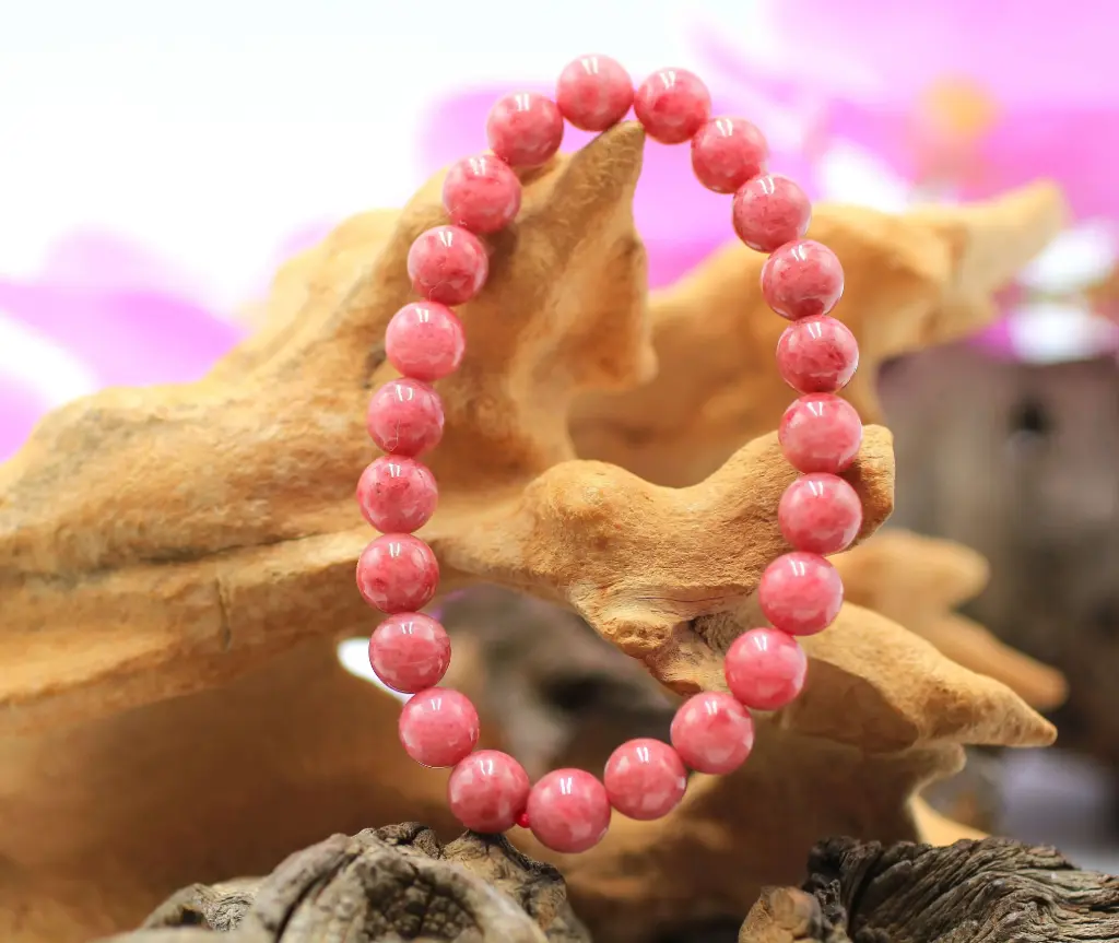 Bracelet en perles 8mm en Rhodonite
