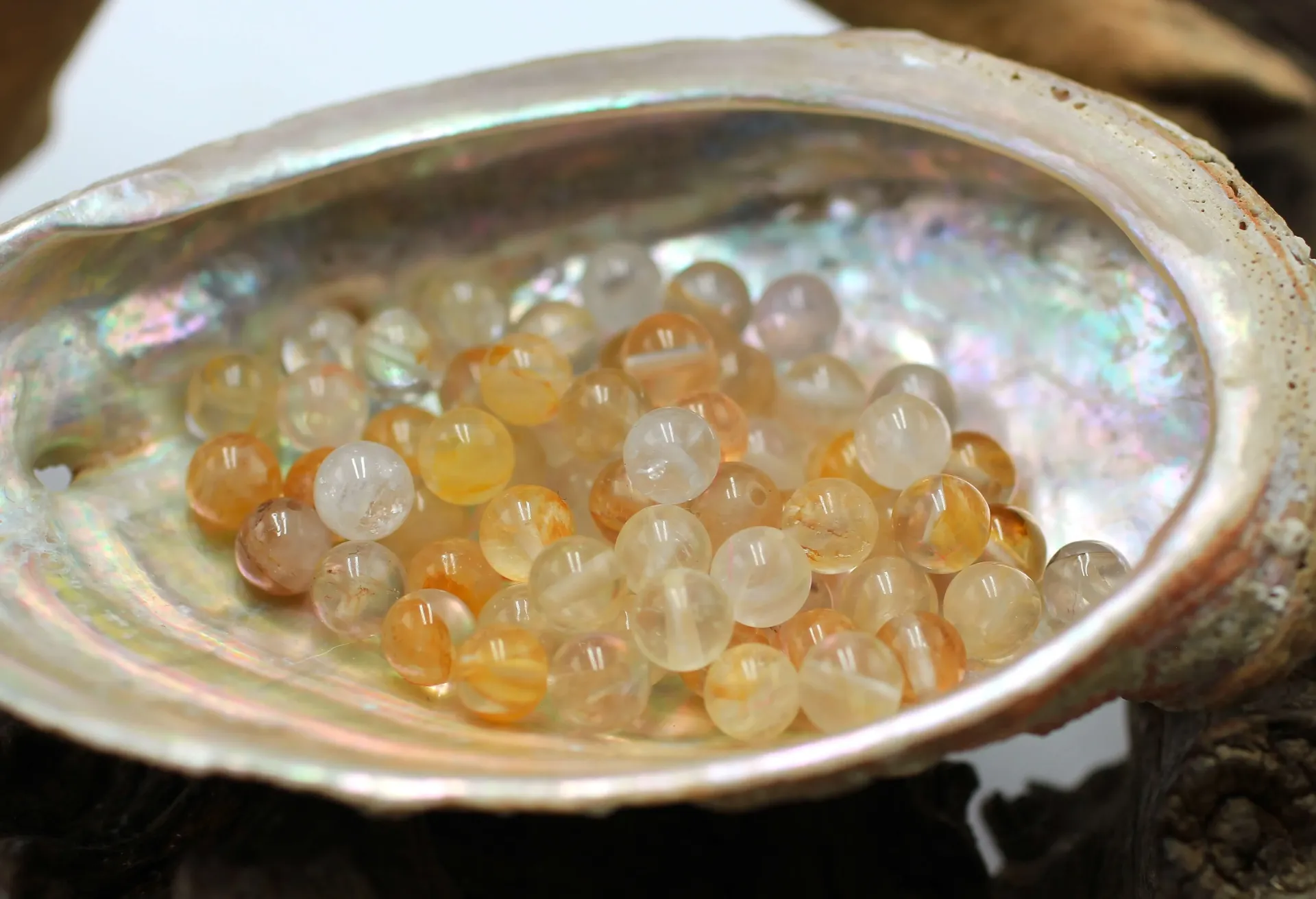 Perle 6mm en Quartz Golden Healer