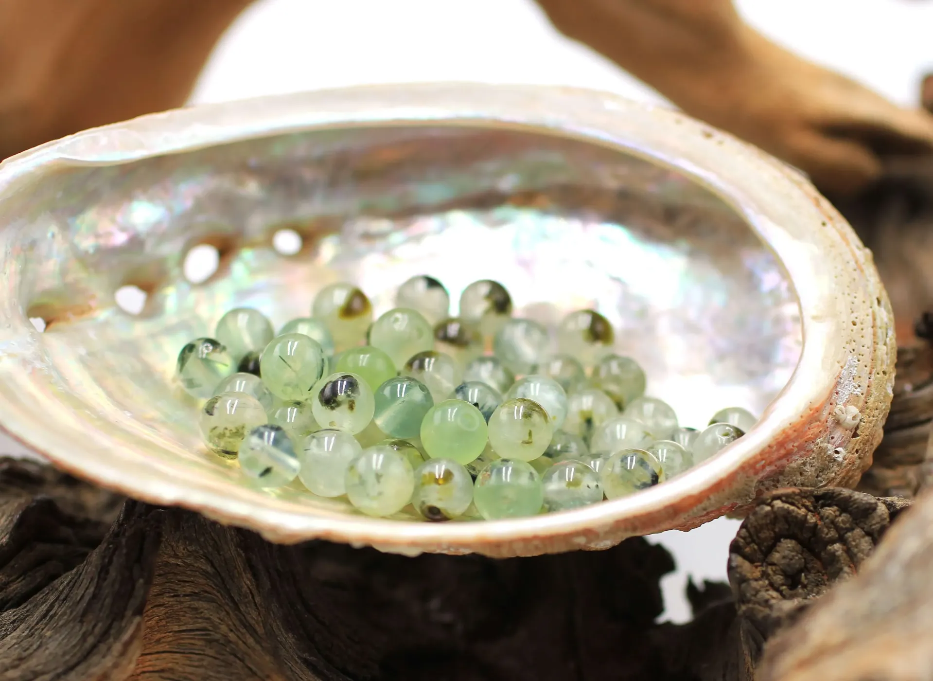 Perle 6mm en Préhnite