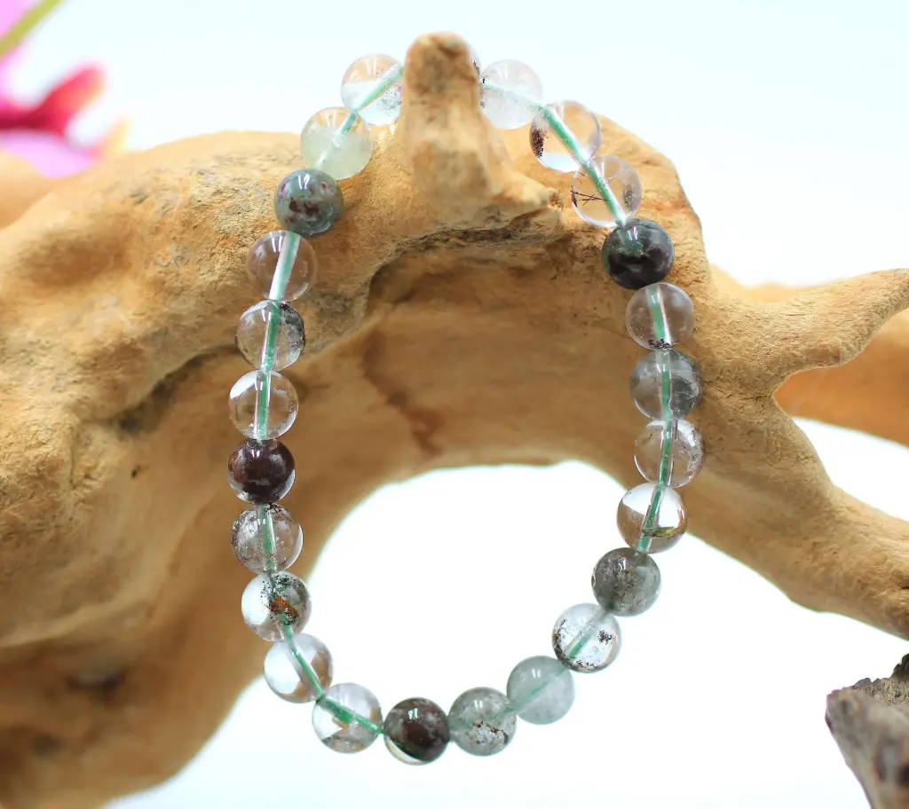 Bracelet en perles 8mm en Quartz chlorite