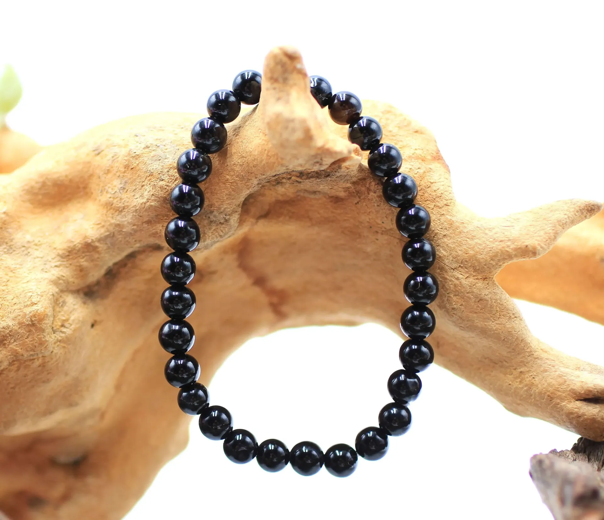 Bracelet en perles 6mm en Onyx noir