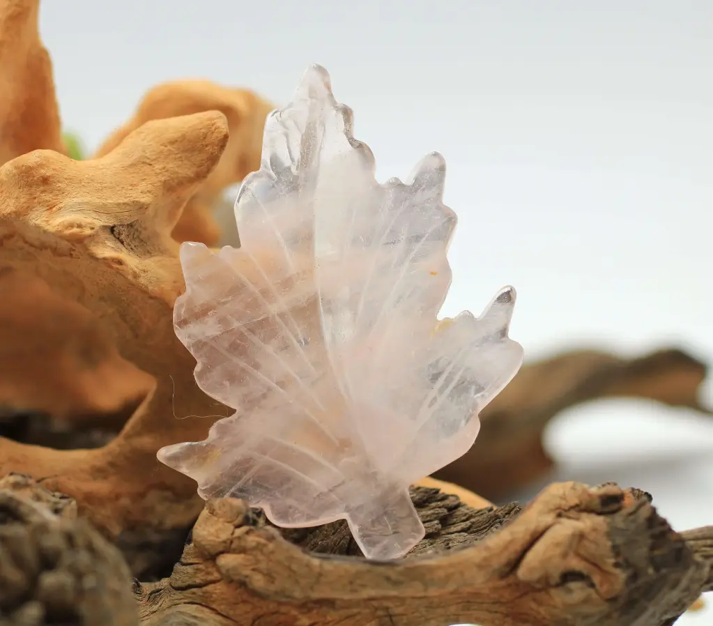Feuille en Quartz rose