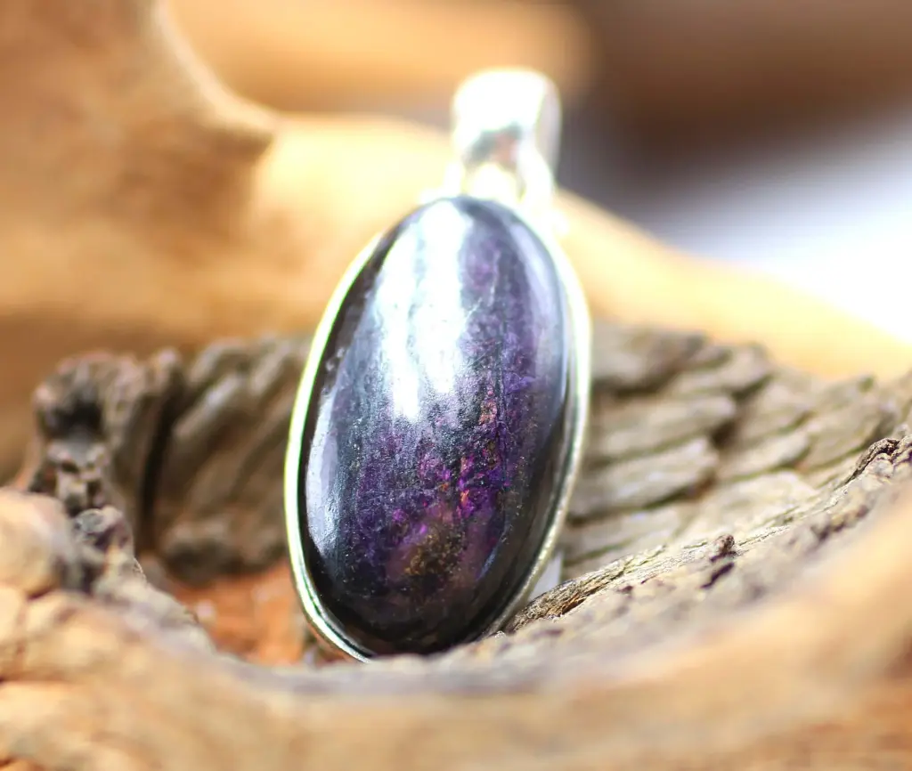 Pendentif en Argent 925 et en Purpurite