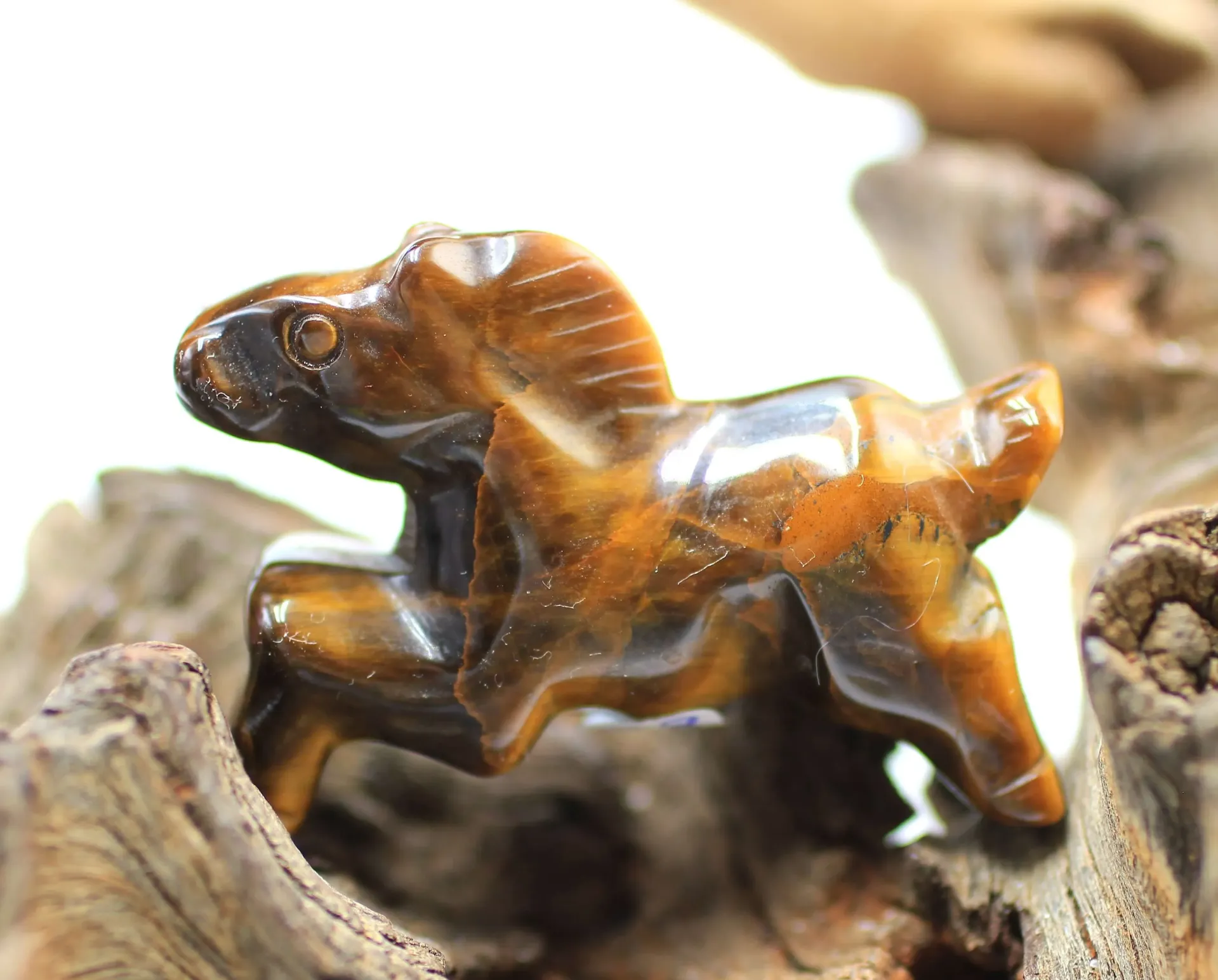 Pendentif chat en Œil de tigre