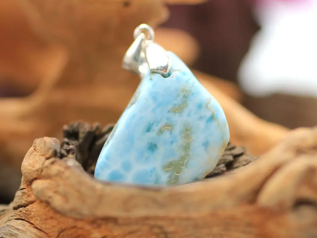 Pendentif en Argent 925 et Larimar
