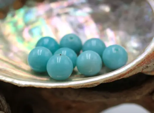 Perle 10mm en Amazonite