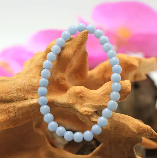 Bracelet en perles 6mm en Angélite