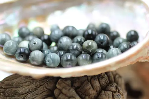 Perle 6mm en Tourmaline Œil de chat
