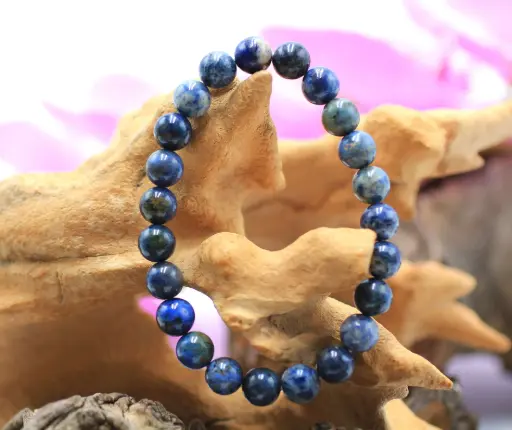 Bracelet en perles 8mm en Dumortiérite