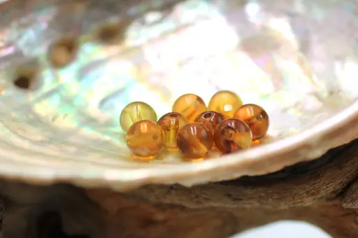Perle 6mm en Tourmaline jaune