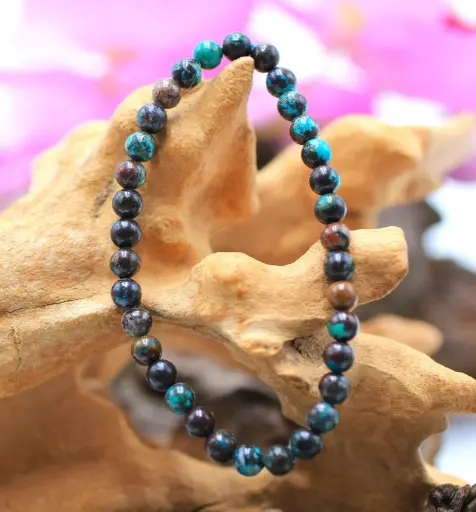 Bracelet en perles 5mm en Chrysocolle