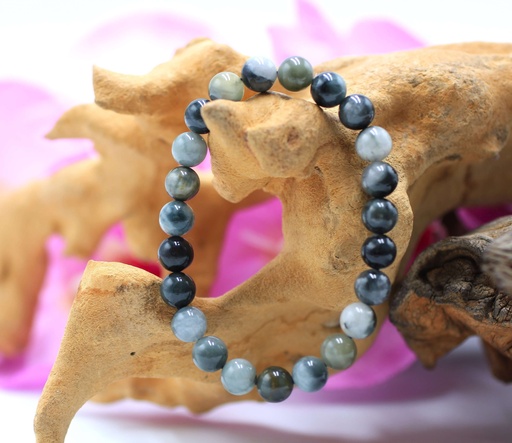 Bracelet en perles 7,5-8,5mm en Tourmaline Œil de chat