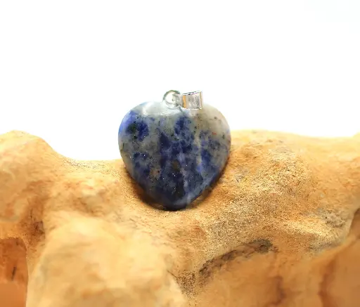 Pendentif cœur en Sodalite