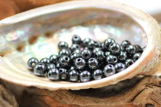 Perle 6mm en Hématite