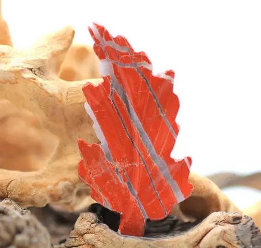 Feuille en Jaspe rouge