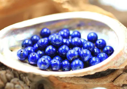 Perle 8mm en Lapis-lazuli