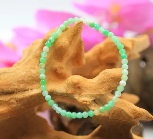 Bracelet en perles 4mm en Chrysoprase
