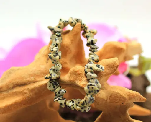 Bracelet baroque en Jaspe dalmatien
