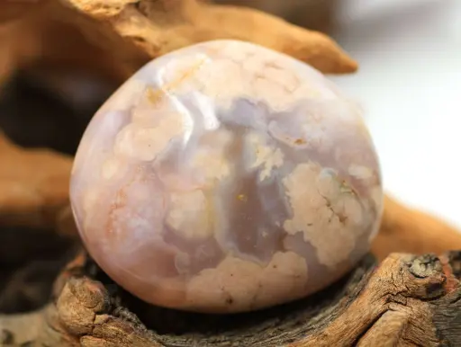 Galet en Agate fleur de cerisier