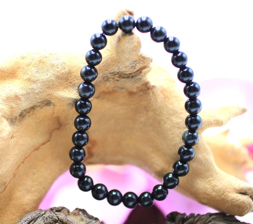 Bracelet en perles 6mm en Obsidienne œil céleste