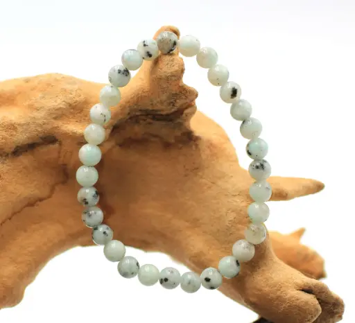 Bracelet en perles 6mm en Jaspe Kiwi