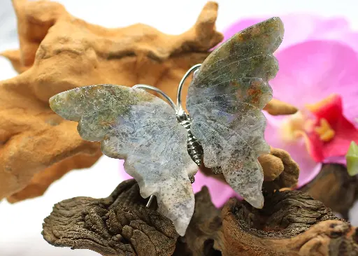 Papillon en Agate mousse