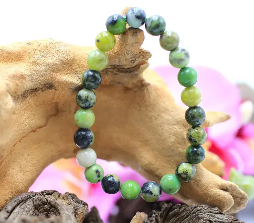 Bracelet en perles 8mm en Chrysoprase citron